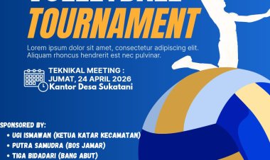 Karang Taruna Desa Sukatani Gelar Turnamen Voli Antar RT Se-Desa