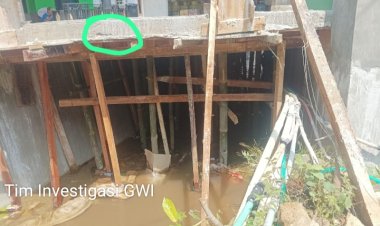 Jembatan Kp Pasir Buntu-Sindangkarya Sumber Dana APBdes Dalam Pengerjaannya Diduga Asjad