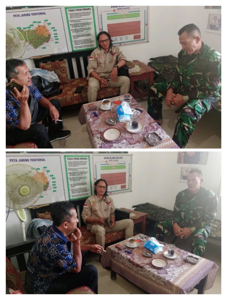 Danramil 0106/Menes Jalin Sinergitas Dengan Media