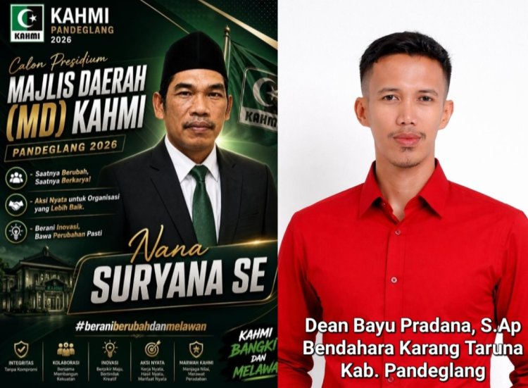 Dean Bayu Pradana Sampaikan Selamat Kepada Nana Suryana (Gatuel) yang Resmi Terpilih Menjadi Presidium MD KAHMI Pandeglang pada Musda IV Tahun 2026